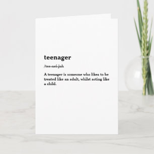 Carte Amusant 13ème anniversaire Treize adolescents