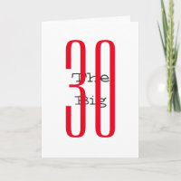 Amusant 30ème anniversaire, grand rouge, texte noi