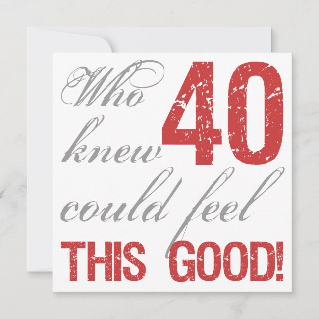 Carte Amusant 40e anniversaire (Devant)