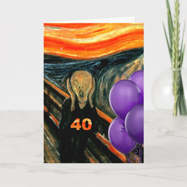 Carte Amusant 40ème anniversaire (Devant)