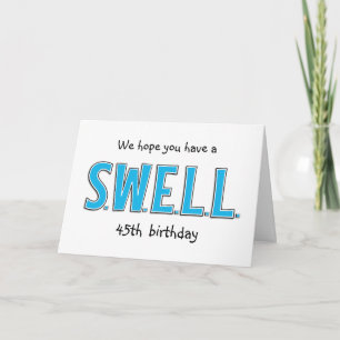 Carte Amusant 45ème Anniversaire Salutation personnalisé
