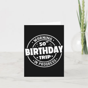 Carte Amusant 50 Ans Avertissement 50ème Anniversaire Vo