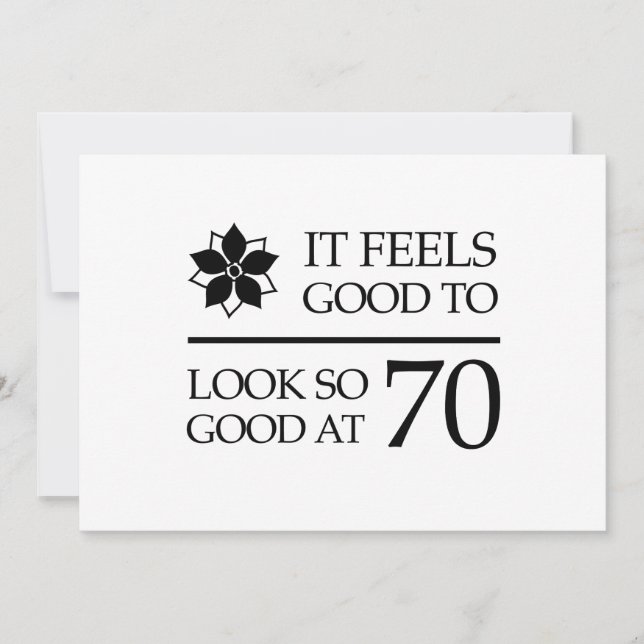 Carte Amusant 70e anniversaire (Sens bon) (Devant)