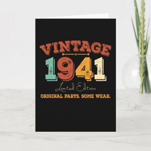 Carte Amusant 84 ans 1941 Vintage 84e anniversaire Cadea