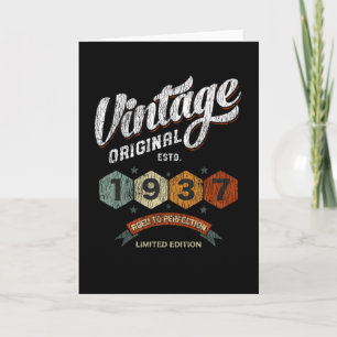 Carte Amusant 88 Ans 1937 Vintage 88ème Anniversaire Cad