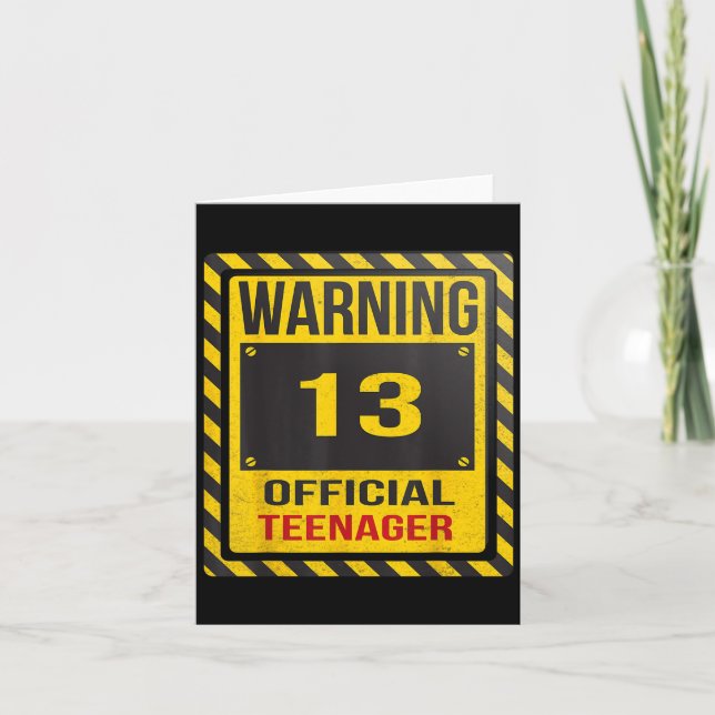 Carte Amusant Adolescent officiel 13 ans Anniversaire Av (Devant)