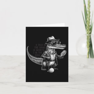 Carte Amusant Alligator De Golf De Fête des pères Avec T