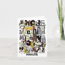 Amusant, alphabet de chiens, pour amoureux de les