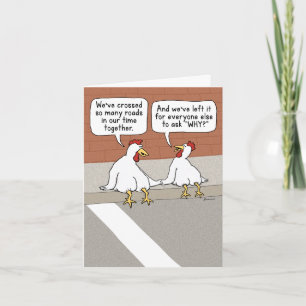 Carte Amusant Anniversaire de couple de poulet
