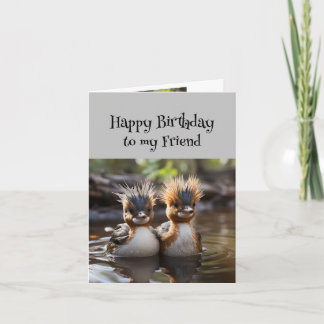 Carte Amusant Anniversaire Merveilleux Ami Mignons Oisea