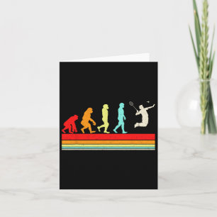 Carte Amusant Badminton Evolution Retro Design Vintage P