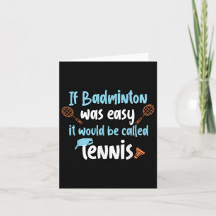 Carte Amusant Badminton Tennis Design Pour Joueur