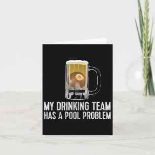 Carte Amusant Bar Boire Team Beer Pool Problème
