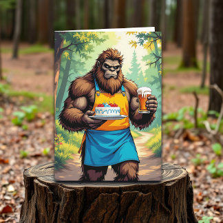 Carte Amusant Bigfoot Joyeux anniversaire pour lui