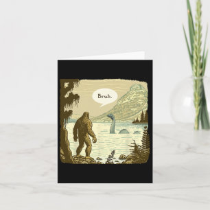Carte Amusant Bigfoot Sasquatch Loch Ness Monster Introd