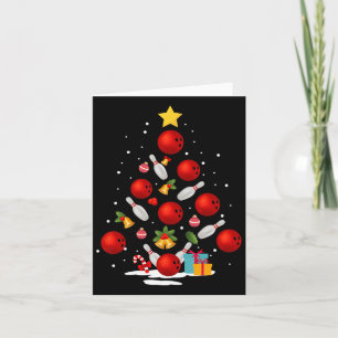 Carte Amusant Bowling Christmas Tree Lumières Noël Cadea