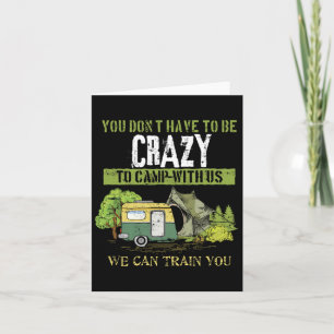Carte Amusant Camping Lover Crazy Camping Joke Conceptio