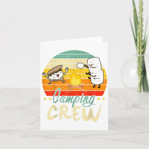 Carte Amusant Camping Smore Crew Famille Camper Kid Boy