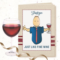 Amusant Cartoon Homme Gratuit Vin Anniversaire