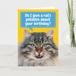 Carte Amusant Chat-itude personnalisable Salutation d'an