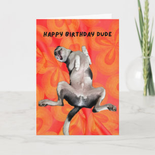 Carte Amusant chien fête animal heureux anniversaire