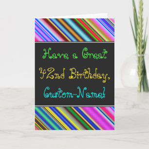 Carte Amusant, coloré, Whimsical 42nd Birthday Card