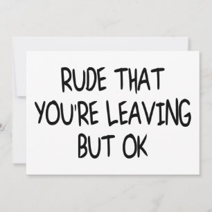 Carte Amusant Coworker Quitter Adieu Adieu