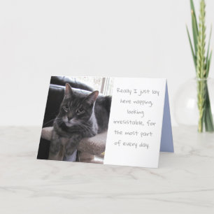 Carte Amusant Cute Chat Anniversaire