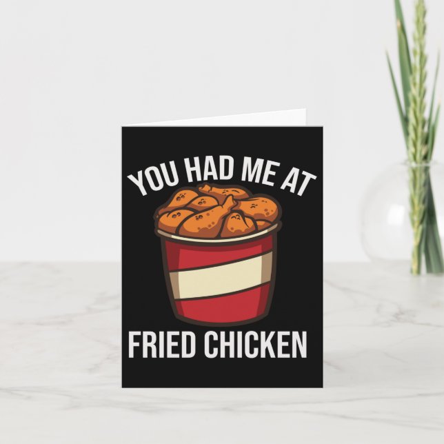 Carte Amusant De Poulet Fraisé Restauration Rapide Barbe (Devant)