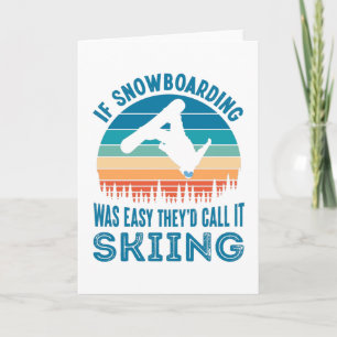 Carte Amusant de snowboard cadeau Snowboard