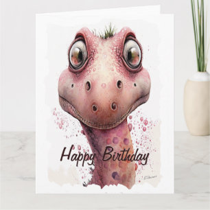 Carte Amusant Enfants mignonne et adorable dinosaure ros