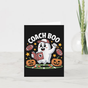 Carte Amusant Entraîneur De Football Fantôme Halloween C