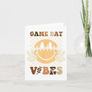 Carte Amusant Face Américain de Football Jour Vibes Spor