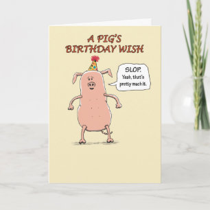 Carte Amusant Go Hog Wild Anniversaire