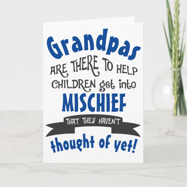 Carte Amusant grand-père Mischief Anniversaire (Devant)