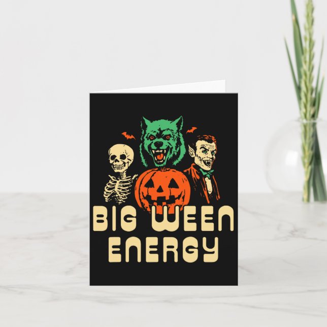 Carte Amusant Halloween Big Ween Energy Uni Pour Hommes (Devant)