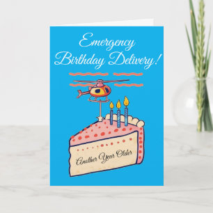 Carte Amusant Hélicoptère Anniversaire Avec Livraison De