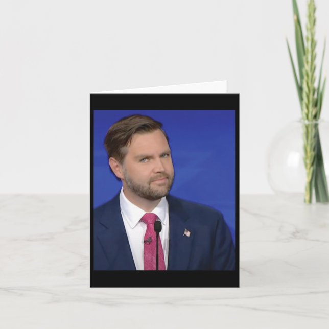 Carte Amusant J.d Vance Mème Vice-président Débat Face (Devant)