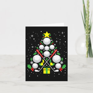 Carte Amusant Joueur de golf Jeu de Noël Lumières Golf A
