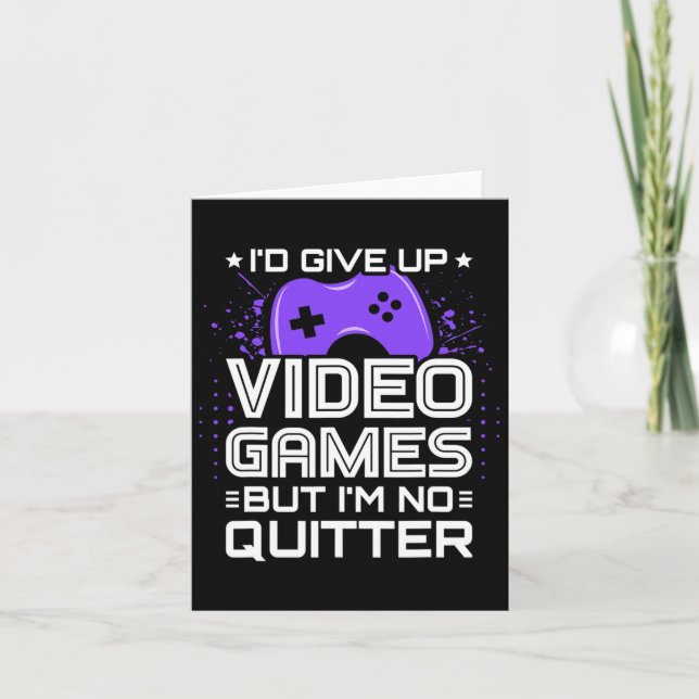 Carte Amusant Joueur Vidéo - Jeu Console Pc - Jeu Vidéo (Devant)
