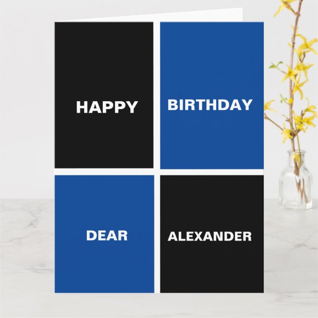 Carte Amusant Joyeux anniversaire (Fleur jaune)