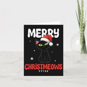 Carte Amusant Joyeux Christmeows Joyeux Chat de Noël Enf