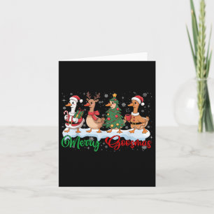 Carte Amusant Joyeux Goosemas Canard de Noël Silly Goose
