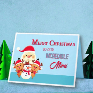 Carte Amusant ! Joyeux Noël Mimi