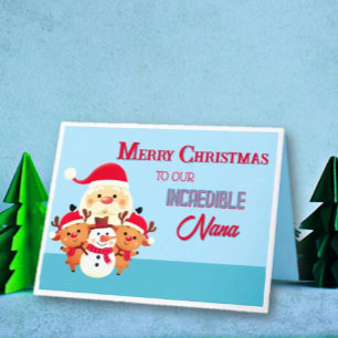 Carte Amusant ! Joyeux Noël Nana