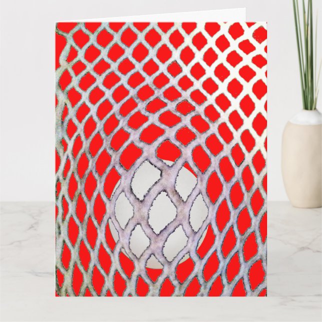 Carte Amusant Lacrosse Anniversaire (Devant)