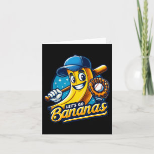 Carte Amusant Laissons aller Bananes mignonette Banane F