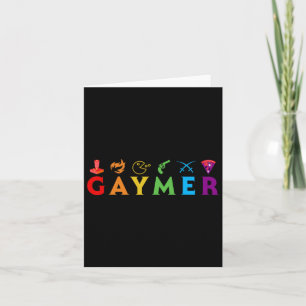 Carte Amusant Lgbt Pride Gay Gamer Vidéo Joueur
