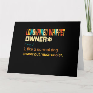 Carte Amusant LonghEI Whippet Vintage Retro Chien Maman