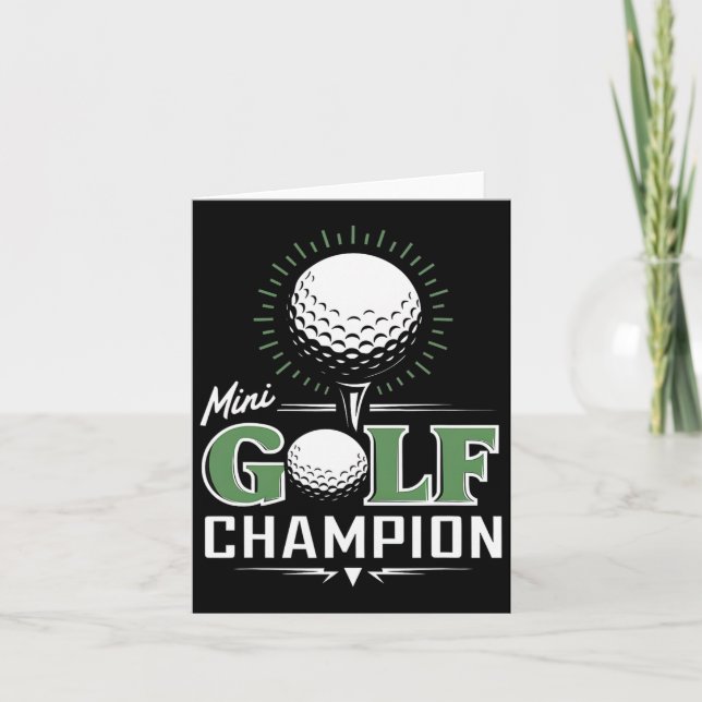 Carte Amusant Mini Golf Champion de Golf Miniature Golf (Devant)